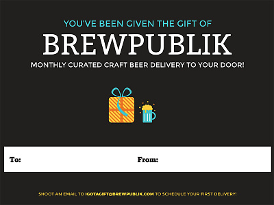 BREWPUBLIK Gift Card beer brewpublik craft beer delivery