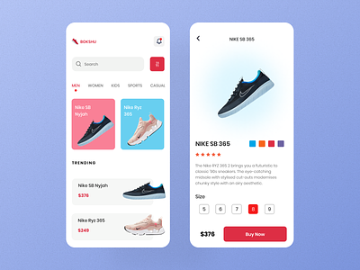 BOKSHU - Online Shoe Selling App app branding dashboard delivery tracking design ecommerce ecommerce app mobile mobile design show app ui ux designer