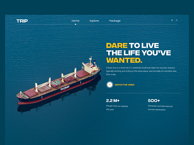 Sea trip website Design