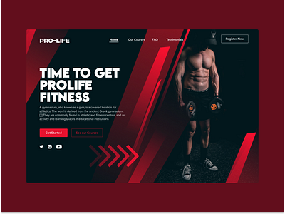 Gym Website Design app design branding design designer graphic design gym website gym website design ui ux website website design