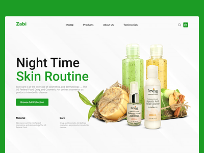 Skin Care products website branding design designer graphic design illustration night routine products skin care skin care website ui ux website website design