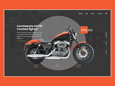 Harley Davidson Website Design🏍🚲 bike bike website design design designer graphic design harley davidson motor bike ui ux website website design
