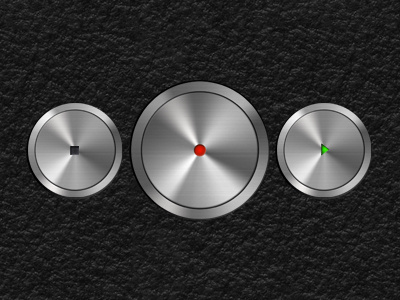Buttons button photoshop play record sound stop