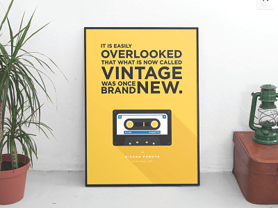 Poster Design - Vintage Cassette brand cassete flat poster posterdesign rare vintage