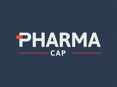 Pharma Cap Logo brand cap capsule logo logo design medical medicine negativespace pharma pharmaceutical typography