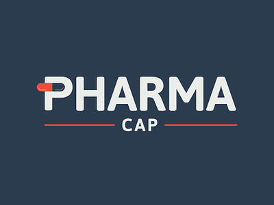 Pharma Cap Logo brand cap capsule logo logo design medical medicine negativespace pharma pharmaceutical typography