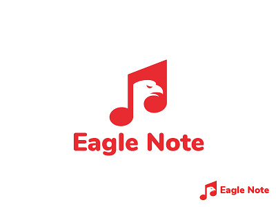 Eagle Note Logo band bird brand design eagle logo logo design music musical musician negative space note singer single bar note studio typography