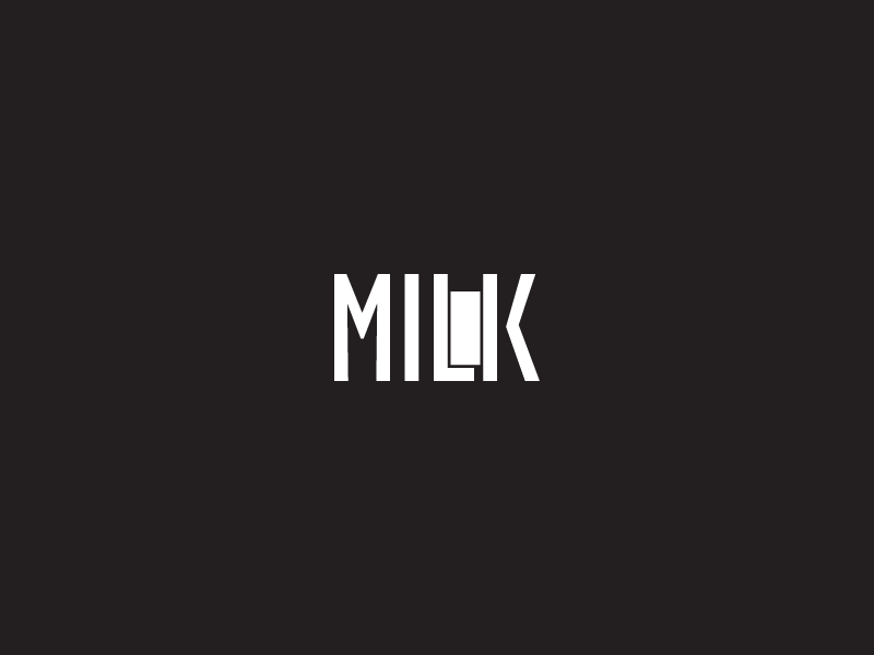Condensed Milk typography minimalist graphic design