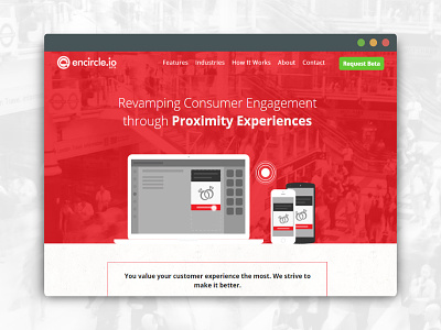 Encircle.io Corporate Website encircle.io proximity platform ui ui design ux ux design web design