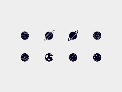 Planets _ Icon Pack design icon illustration minimal vector