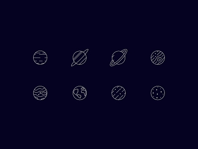 Planets _ Icon Pack branding design icon illustration minimal vector