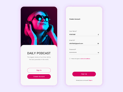 Daily UI 001 - Sign Up design minimal ui ux