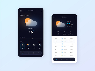 Weather Mobile App app design ui weather