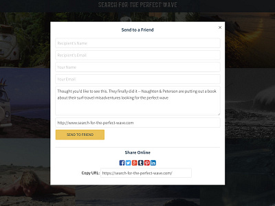 Customized Share/Promote Modal Window