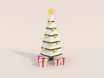 The TREE 3d christmas low poly render
