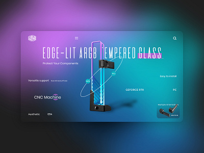 Cooler Master ARGB UI Concept 3d adobe photoshop animation app behance branding characterdesign comment coolermaster design google graphic design illustration instagram logo motion graphics ui uibanner uplabs websitedesign