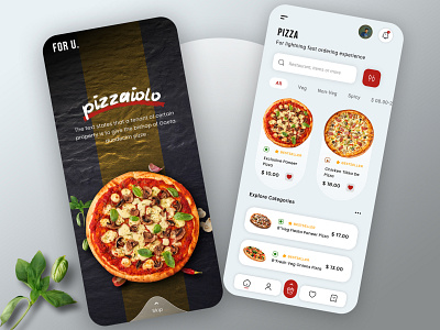 Pizza Shopping App UI Design 3d adobe adobe photoshop adobe xd animation app behance branding design figma graphic design illustration instagram logo mobile app motion graphics pizza ui visual design xd