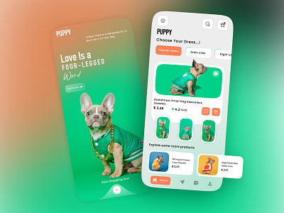 Puppy Dresses Shopping UI Concept