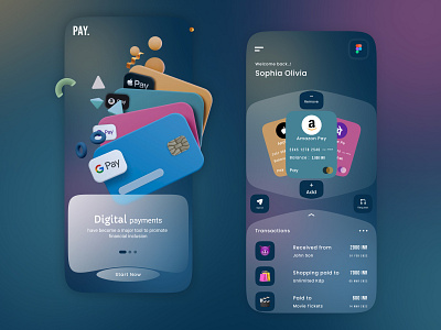 Digital Payment Transactions UI Concept