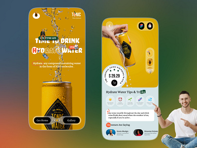 Tonic Hydrate Water User Interface Concept 3d adobe photoshop animation app bechance branding design dribbble graphic design illustration instagram logo love mobileapp motion graphics top trends ui uiux userinterface