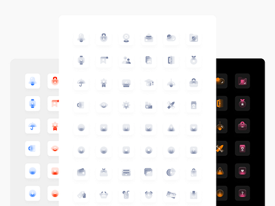 Glossy66 icons commerce communication design figma finance glossy icons iconset media status ui vector