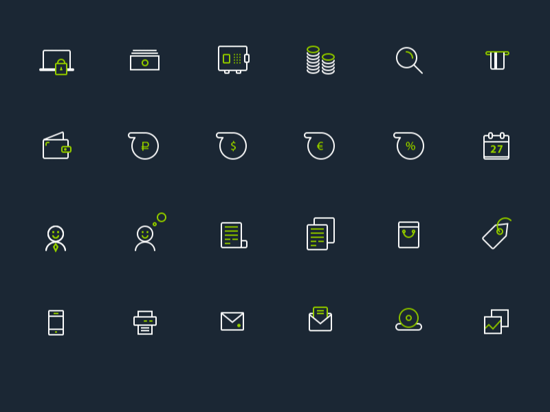 Banking icon set (+free PSD) bank free freebie icon outline psd vector