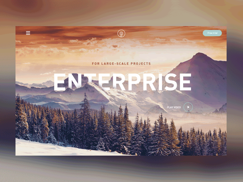 Concept of enterprise site animation icon product site ui ux