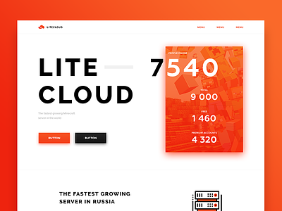 Landing Page - Visual Exploration by Nikolay Ivanov clean cloud concept icons interface landing ui