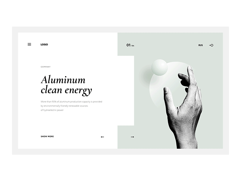 Visual Exploration for corporate site adaptive aluminium clean concept corporate design grid it site ui ux website