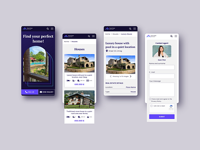 Real estate mobile website