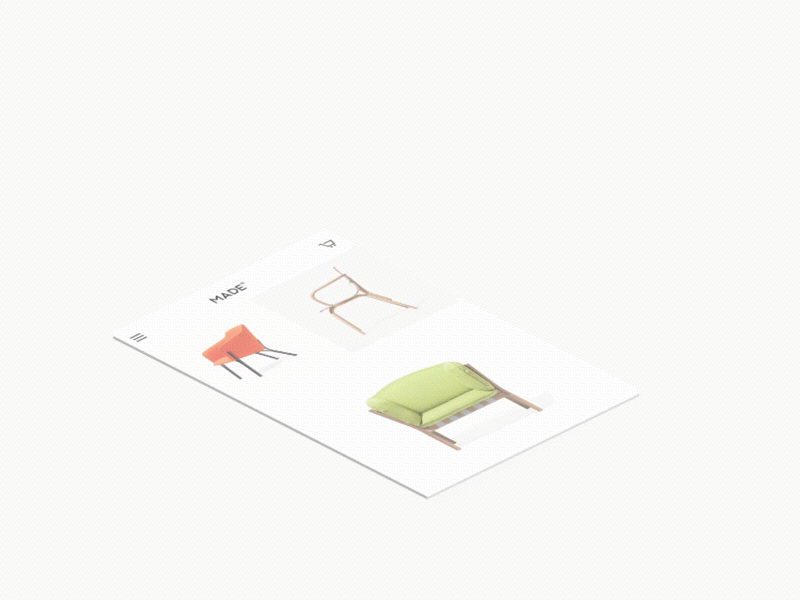Exclusive Furniture App Concept animation button cart commerce principle simple sketch store ui ux