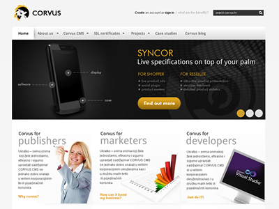 Corvus CMS box cms content management system pacjkages syste web site
