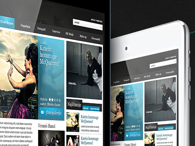 moda.hr blue clear colors dark fashion fireworks news portal ui user interface ux website