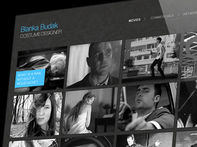 Blanka Budak - online portfolio blue colors css fireworks html5 ipad orange pink portfolio responsive ui user interface