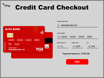 002 Credit Card Checkout Form #DailyUI ui