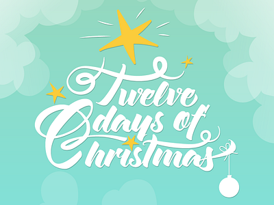 Twelve days of Christmas christmas christmas tree font logo typography