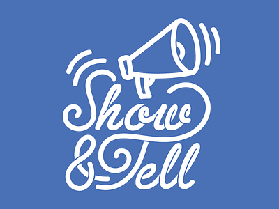 Show&Tell logo illustration logo megaphone show tell typography