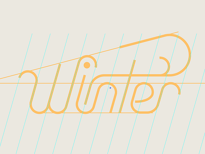 Winter type calligraphy lettering type typography winter