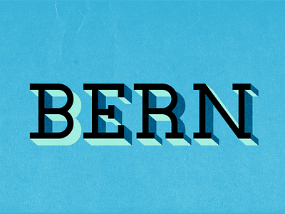 Bern bern capital lettering typography