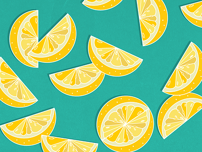 Lemon illustration lemon pattern summer