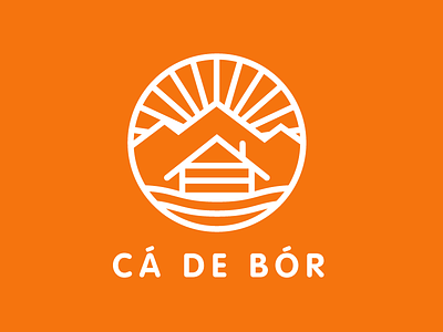 CÁ DE BÓR chalet logo mountain simple sunshine