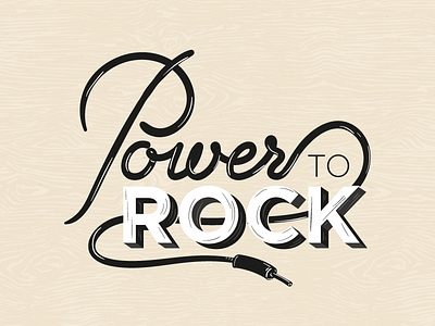 Power to Rock logo power rock type typography