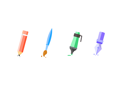 Some pens color daily ui details illustrator pen sky