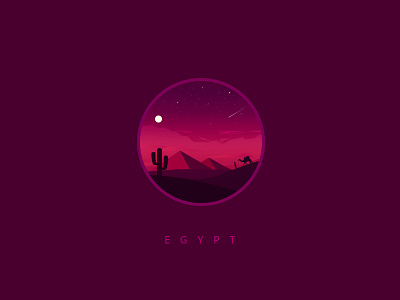 Desert cactus camel desert icon illustrator olympic games photoshop pyramid sky ui