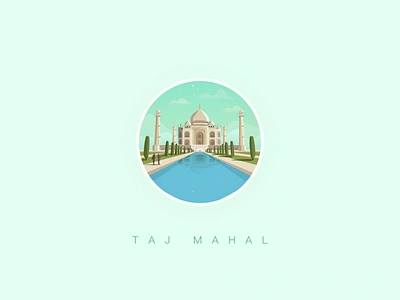 Taj Mahal city day icon illustrator photoshop sky the ui world