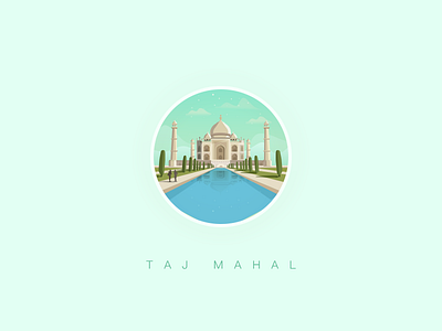 Taj Mahal city day icon illustrator photoshop sky the ui world