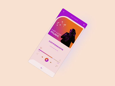 Music Player- Daily UI Challenge 3d app appdesign branding design hip hop illustration logo mp3 player music music app music player musicapp r b song app songs typography ui ux vector