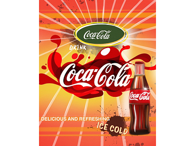 coca cola poster design graphic design illustration logo vector