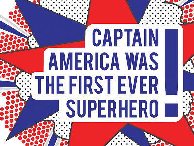 Captain America Fact art avenger captain america design fmp graphic design marvel pop art roy lichtenstein