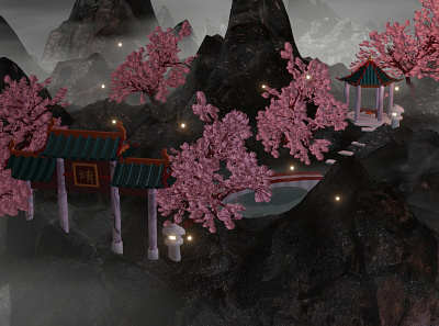 Jing - 靖 3d animation architecture blender chinese chinese architecture lanscape tradiotional architecture